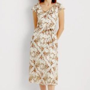 Lauren Ralph Lauren petite floral crepe midi dress 12P